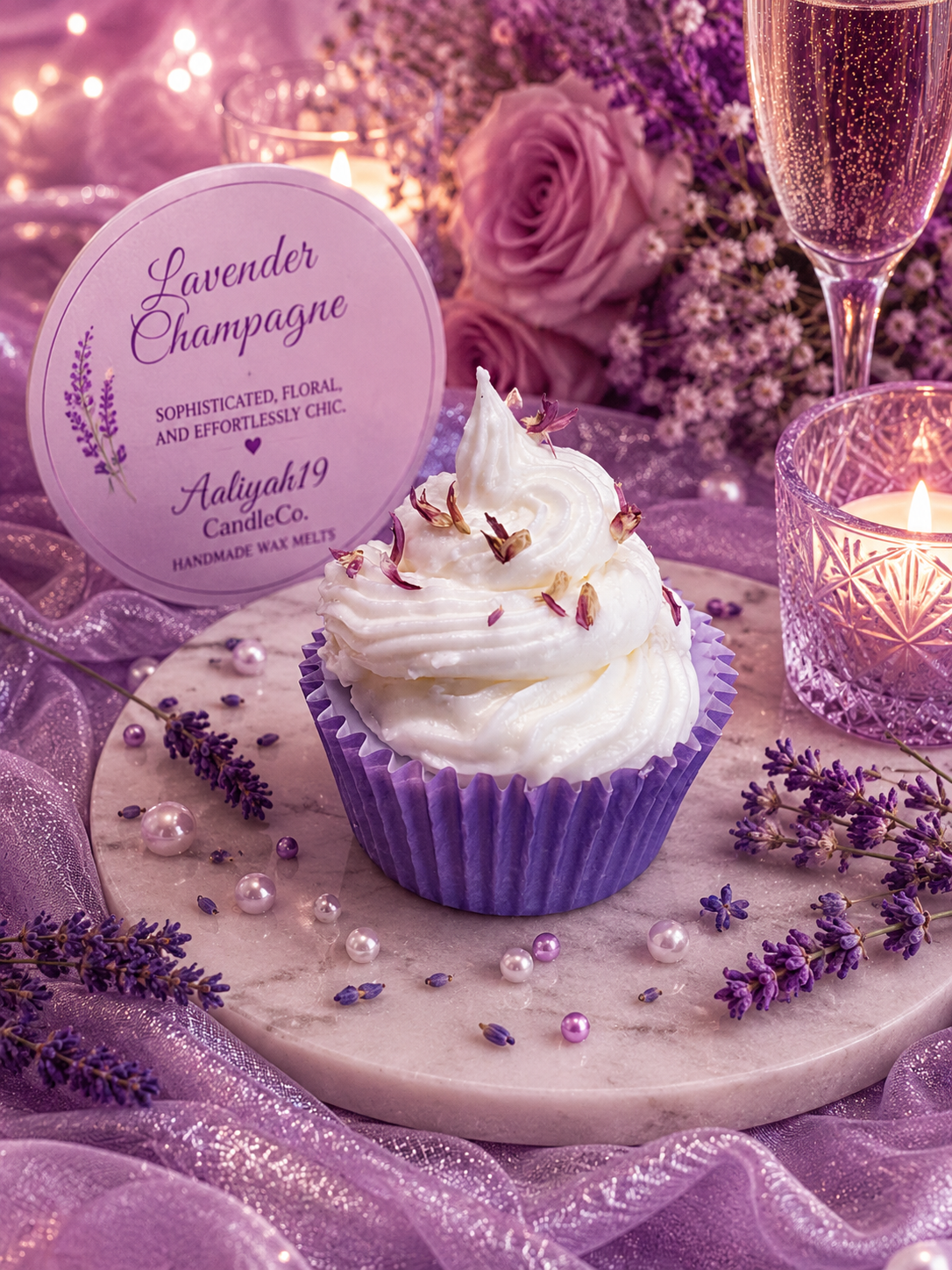 Lavender Champagne  Cupcake Wax Melts