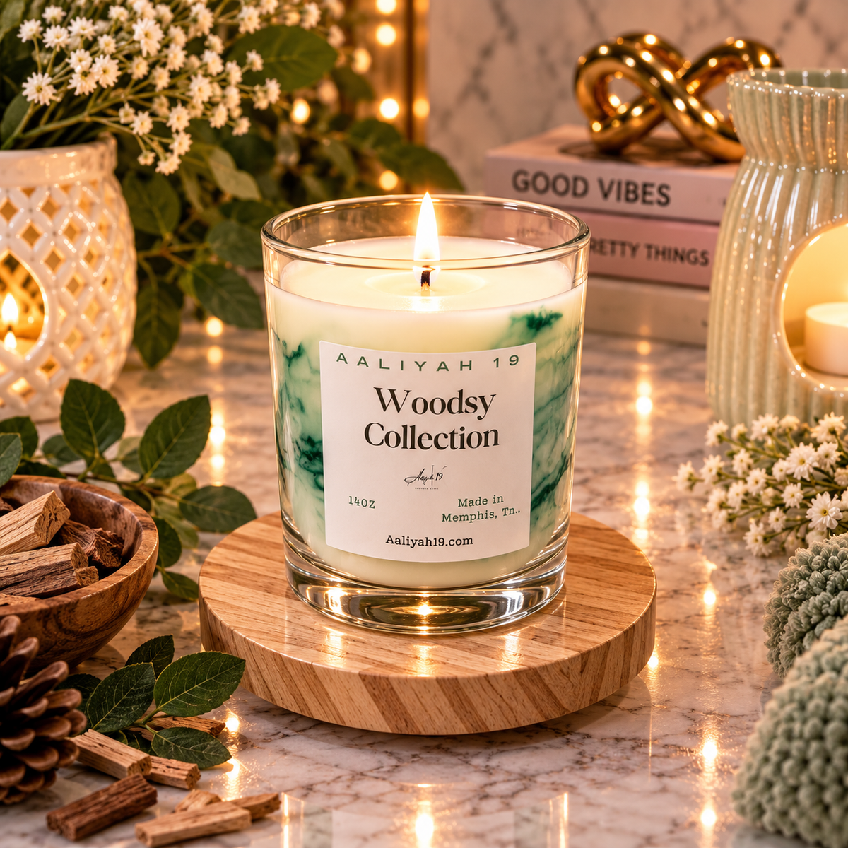 3 Scents layered in 1 Candle Jar Woodsy Collection Candle