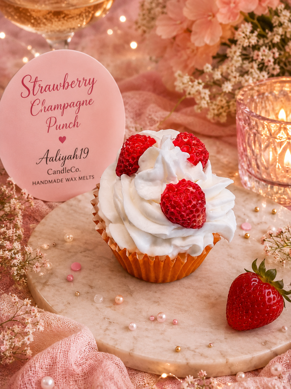 Strawberry Champagne Punch Cupcake Wax Melt