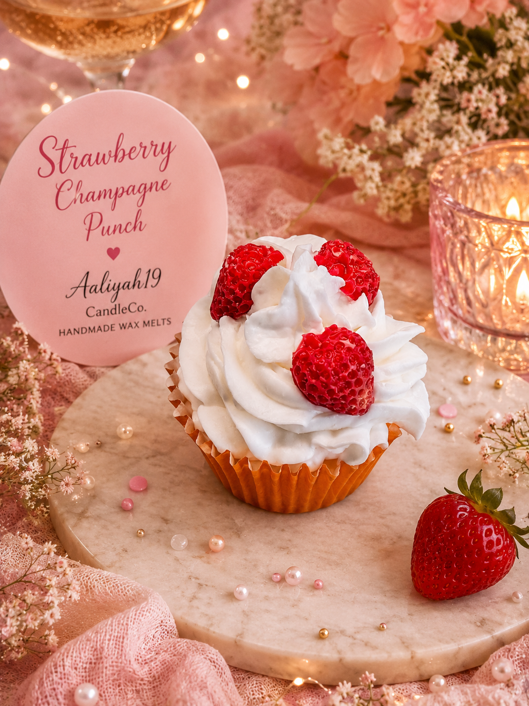 Strawberry Champagne Punch Cupcake Wax Melt